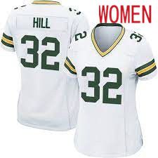 Women Green Bay Packers #32 Kylin Hill White Nike Game NFL Jersey->nfl hats->Sports Caps
